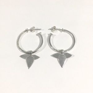 Sterling Silver Vintage Dangling Hoop Earrings